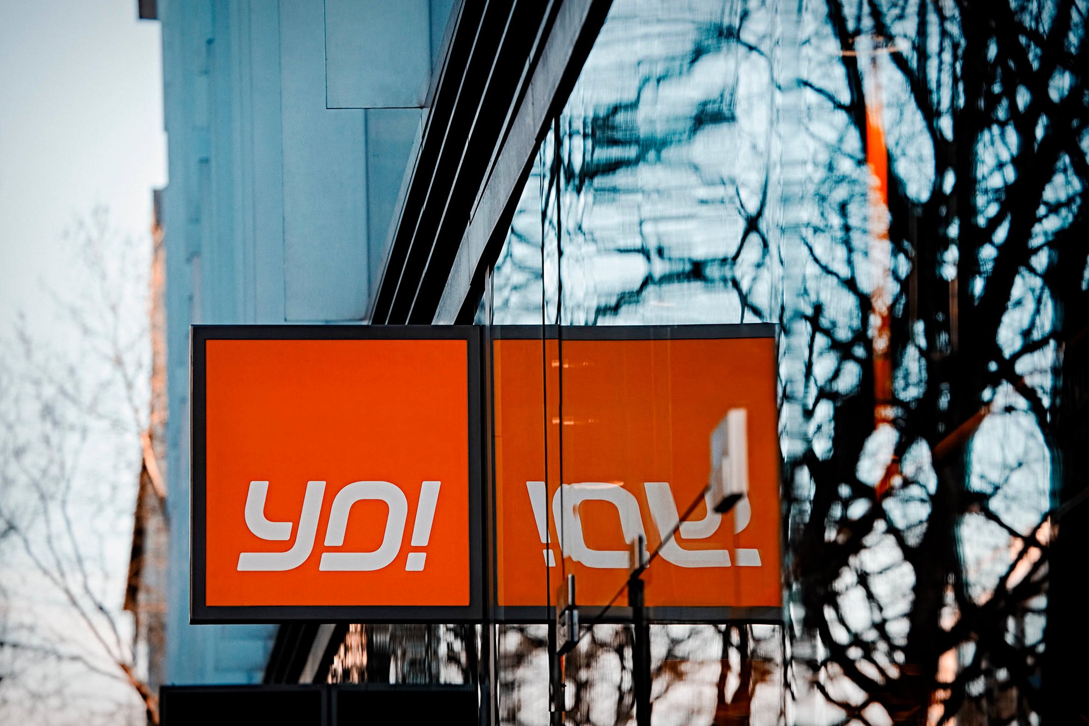 YO! Sushi cube sign variant at a new restaurant site in London.