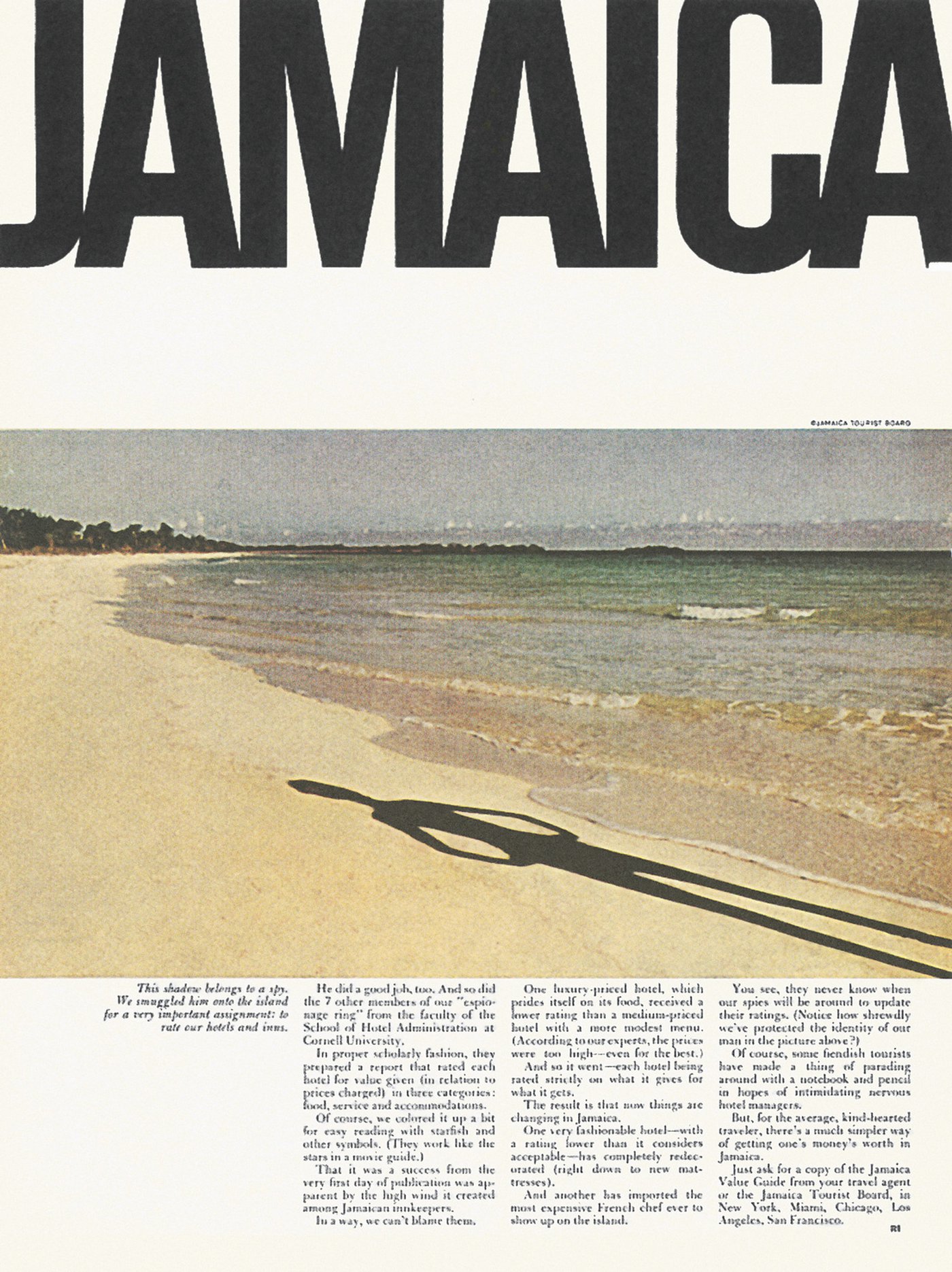 Jamaica Tourist Board press ad